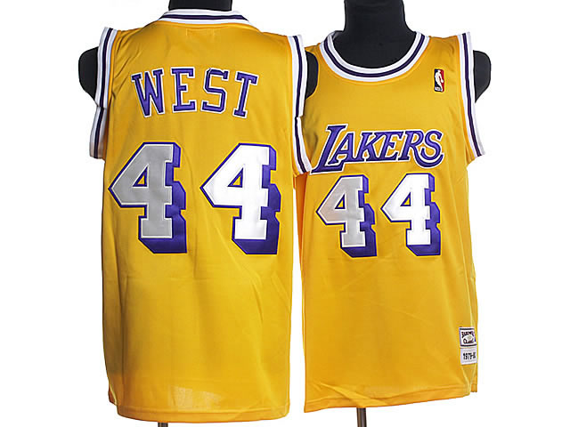 Cheap NBA Los Angeles Lakers 44 Jerry West Authentic Yellow ...